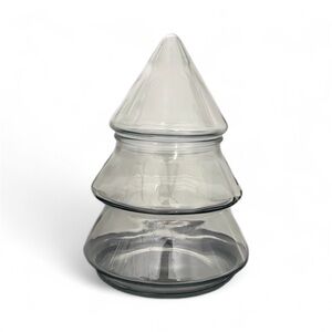 Anchor Hocking 9.5" Glass Christmas Tree Canister Cookie Candy Jar